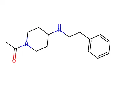 N-(1-acetylpiperid-4-yl)-N-benzylmethylamine structure