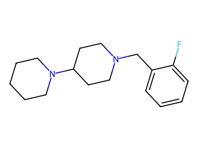 1-[(2-Fluorophenyl)methyl]-4-piperidin-1-ylpiperidine structure