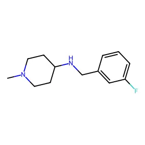 N-[(3-fluorophenyl)methyl]-1-methylpiperidin-4-amine structure