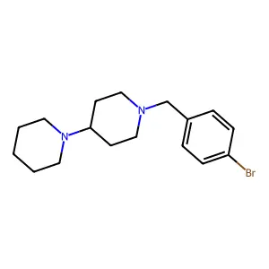 1-[(4-Bromophenyl)methyl]-4-piperidin-1-ylpiperidine structure