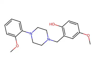 4-Methoxy-2-[[4-(2-methoxyphenyl)piperazin-1-yl]methyl]phenol structure