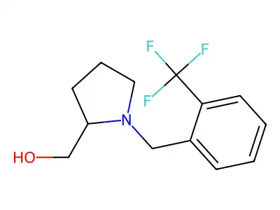 (1-{[2-(Trifluoromethyl)phenyl]methyl}pyrrolidin-2-yl)methanol structure