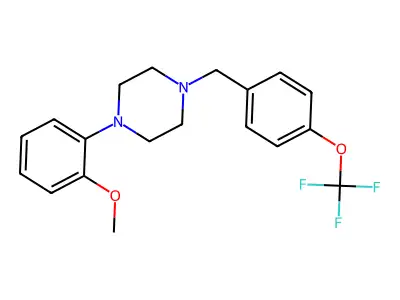 1-(2-Methoxyphenyl)-4-[[4-(trifluoromethoxy)phenyl]methyl]piperazine structure