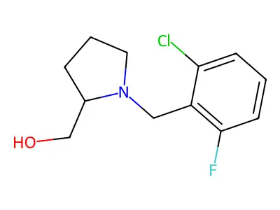 {1-[(2-Chloro-6-fluorophenyl)methyl]pyrrolidin-2-yl}methanol structure