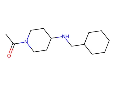 1-{4-[(Cyclohexylmethyl)amino]piperidin-1-yl}ethan-1-one structure