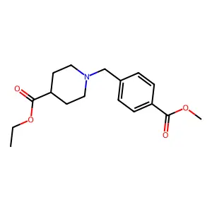 Ethyl 1-[4-(methoxycarbonyl)benzyl]-4-piperidinecarboxylate structure