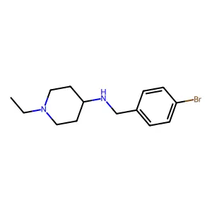N-[(4-bromophenyl)methyl]-1-ethylpiperidin-4-amine structure