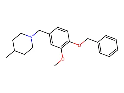 1-[4-(Benzyloxy)-3-methoxybenzyl]-4-methylpiperidine structure