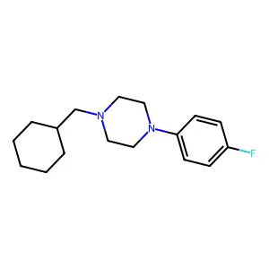 1-(Cyclohexylmethyl)-4-(4-fluorophenyl)piperazine structure