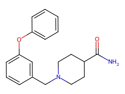 1-(3-Phenoxybenzyl)piperidine-4-carboxamide structure