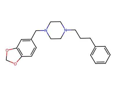 1-(1,3-Benzodioxol-5-ylmethyl)-4-(3-phenylpropyl)piperazine structure