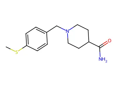 1-[4-(Methylsulfanyl)benzyl]piperidine-4-carboxamide structure