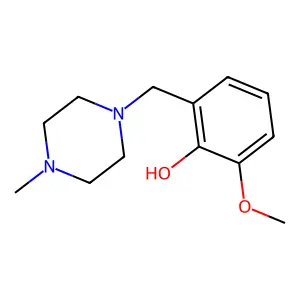 2-Methoxy-6-[(4-methylpiperazin-1-yl)methyl]phenol structure