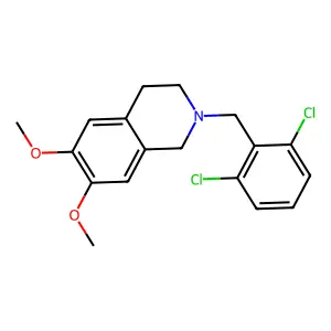 2-[(2,6-dichlorophenyl)methyl]-6,7-dimethoxy-3,4-dihydro-1H-isoquinoline structure