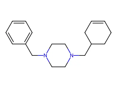 1-Benzyl-4-(cyclohex-3-en-1-ylmethyl)piperazine structure