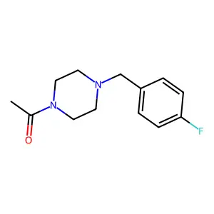 1-[4-[(4-Fluorophenyl)methyl]piperazin-1-yl]ethanone structure