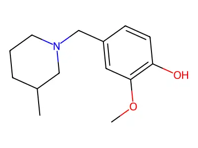 2-Methoxy-4-((3-methylpiperidin-1-yl)methyl)phenol structure