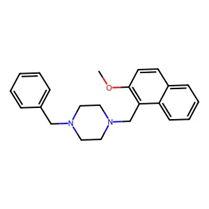 1-Benzyl-4-[(2-methoxynaphthalen-1-yl)methyl]piperazine structure