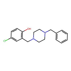 2-[(4-Benzylpiperazin-1-yl)methyl]-4-chlorophenol structure