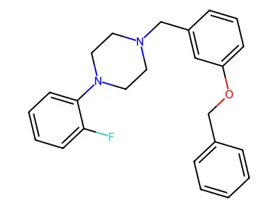 1-(2-Fluorophenyl)-4-[(3-phenylmethoxyphenyl)methyl]piperazine structure