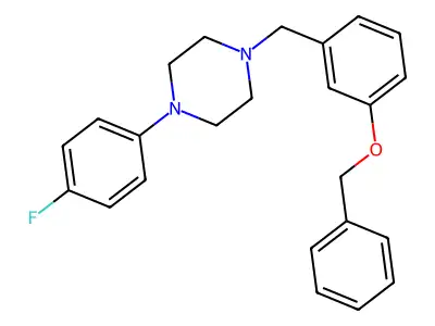 1-(4-Fluorophenyl)-4-[(3-phenylmethoxyphenyl)methyl]piperazine structure