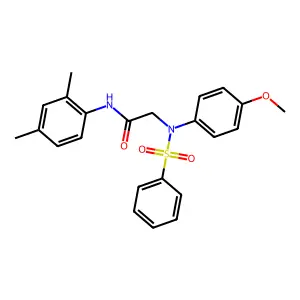2-[N-(benzenesulfonyl)-4-methoxyanilino]-N-(2,4-dimethylphenyl)acetamide structure