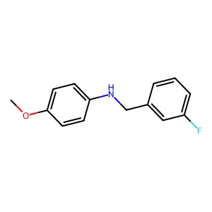 N-[(3-fluorophenyl)methyl]-4-methoxyaniline structure
