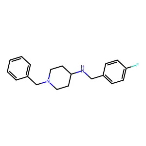 1-benzyl-N-[(4-fluorophenyl)methyl]piperidin-4-amine structure