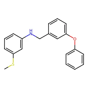 3-(methylsulfanyl)-N-(3-phenoxybenzyl)aniline structure