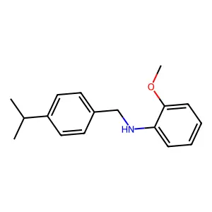 2-methoxy-N-[4-(propan-2-yl)benzyl]aniline structure