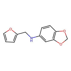 N-(furan-2-ylmethyl)-1,3-benzodioxol-5-amine structure