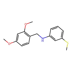 N-(2,4-dimethoxybenzyl)-3-(methylsulfanyl)aniline structure