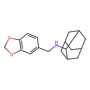N-(1,3-benzodioxol-5-ylmethyl)adamantan-2-amine structure