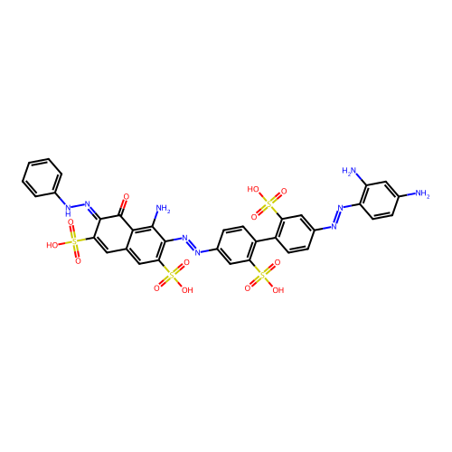 C34H27N9O13S4 structure