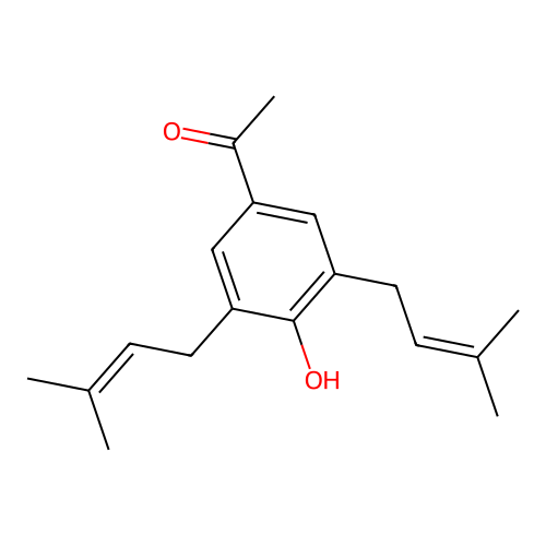 3,5-Diprenyl-4-hydroxyacetophenone structure
