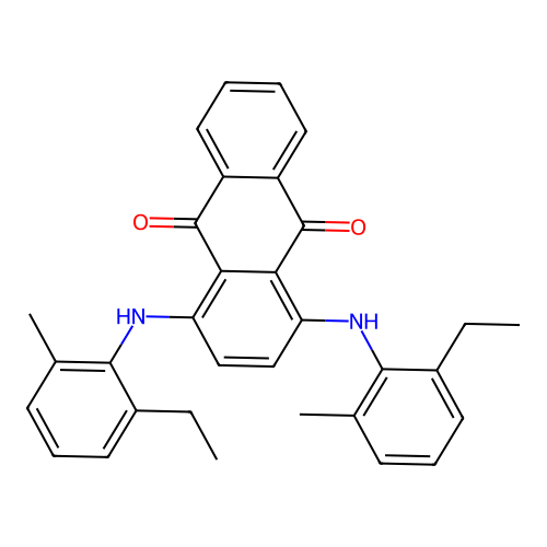 9,10-Anthracenedione, 1,4-bis[(2-ethyl-6-methylphenyl)amino]- structure