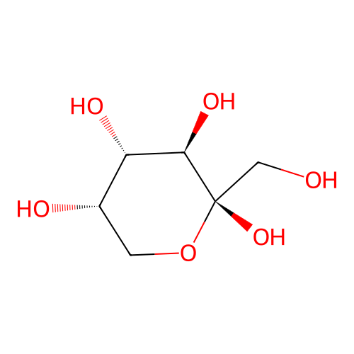 beta-L-fructopyranose structure