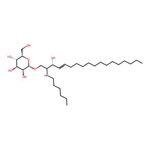N-Hexylglucosylsphingosine structure