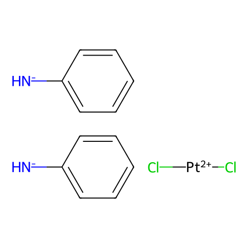 cis-Dianilinodichloro-platinum structure