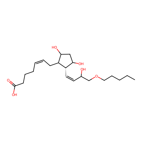 5-Heptenoic acid, 7-(3,5-dihydroxy-2-(3-hydroxy-4-(pentyloxy)-1-butenyl)cyclopentyl)-, (1R-(1-alpha(Z),2-beta(1E,3S*),3-alpha,5-alpha))- structure