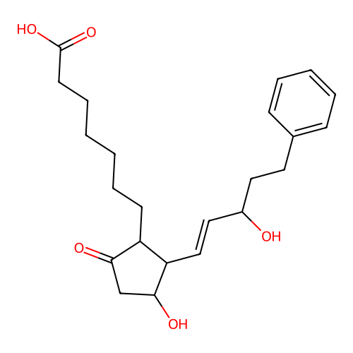 Cyclopentaneheptanoic acid, 3-hydroxy-2-(3-hydroxy-5-phenyl-1-pentenyl)-5-oxo- structure