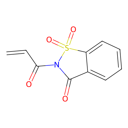 1,1-Dioxo-2-prop-2-enoyl-1,2-benzothiazol-3-one structure