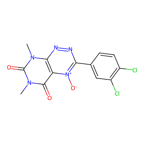 3-(3,4-dichlorophenyl)-6,8-dimethyl-4-oxidopyrimido[5,4-e][1,2,4]triazin-4-ium-5,7-dione structure