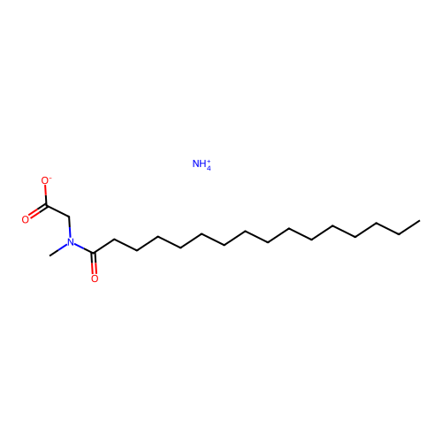 Ammonium N-methyl-N-(1-oxohexadecyl)aminoacetate structure