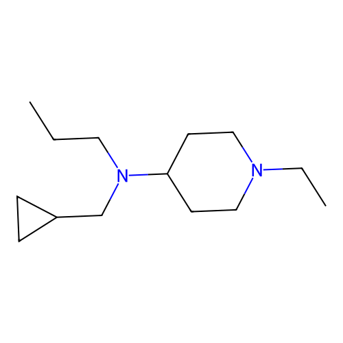 N-(cyclopropylmethyl)-1-ethyl-N-propyl-4-piperidinamine structure