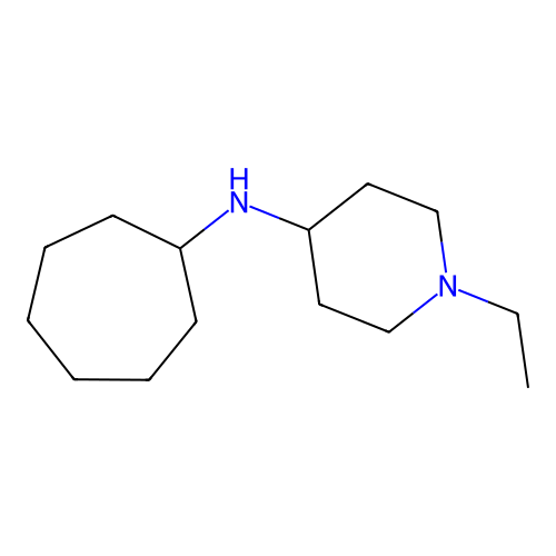 N-cycloheptyl-1-ethyl-4-piperidinamine structure
