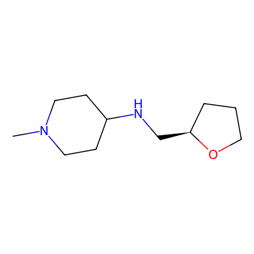 1-methyl-N-[[(2R)-oxolan-2-yl]methyl]piperidin-4-amine structure