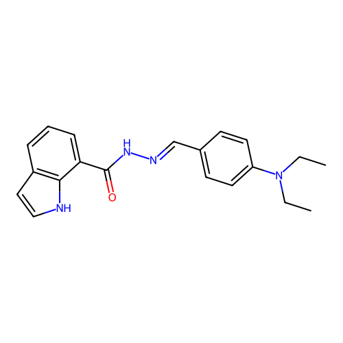 N'-(4-(diethylamino)benzylidene)-1H-indole-7-carbohydrazide structure
