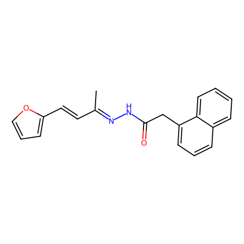 N'-[(2E,3E)-4-(furan-2-yl)but-3-en-2-ylidene]-2-(naphthalen-1-yl)acetohydrazide structure