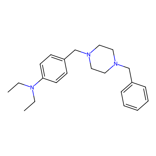 4-[(4-benzylpiperazin-1-yl)methyl]-N,N-diethylaniline structure